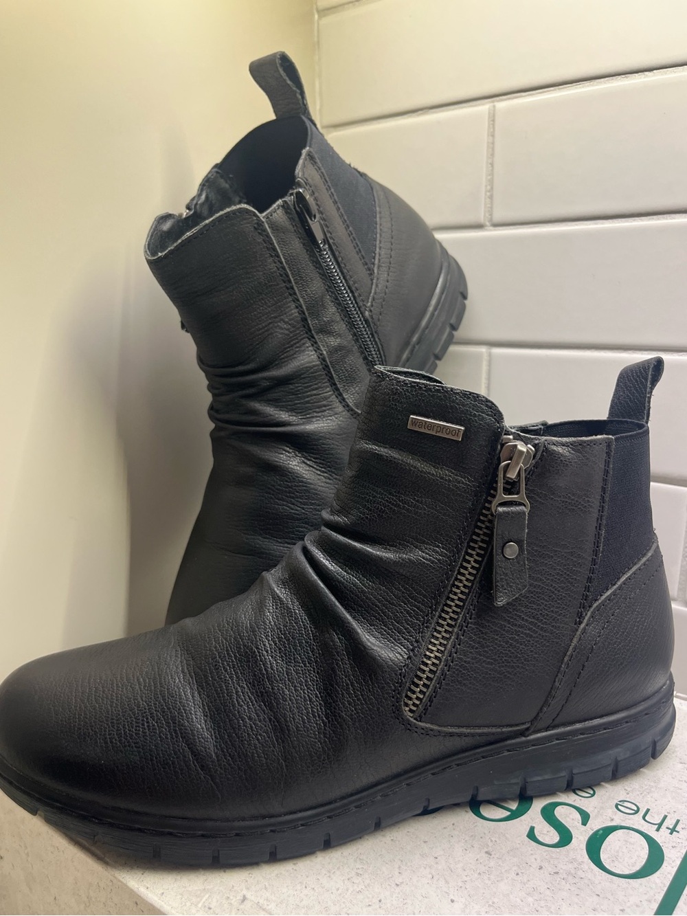 Josef Seibel Steffi 71 Waterproof Black Leather Boots EU 41